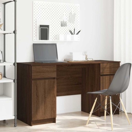 Scrivania vidaXL Marrone Rovere 140x49x76 cm Legno ingegnerizzato