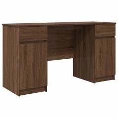 Scrivania vidaXL Marrone Rovere 140x49x76 cm Legno ingegnerizzato