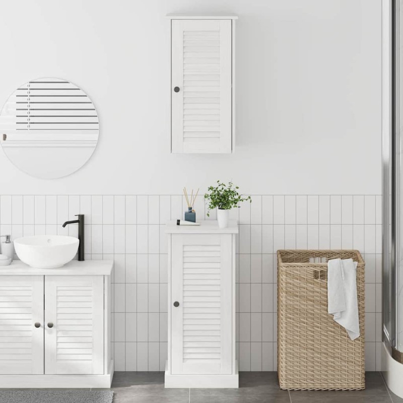 vidaXL Set di mobili per il bagno 2 pcs bianco anticato