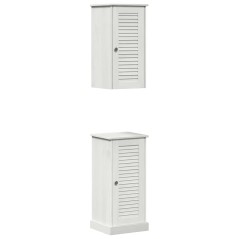 vidaXL Set di mobili per il bagno 2 pcs bianco anticato