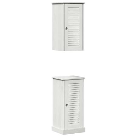 vidaXL Set di mobili per il bagno 2 pcs bianco anticato