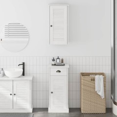 vidaXL Set di mobili per il bagno con cassetto 2 pcs Marrone e bianco
