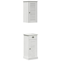 vidaXL Set di mobili per il bagno con cassetto 2 pcs Marrone e bianco
