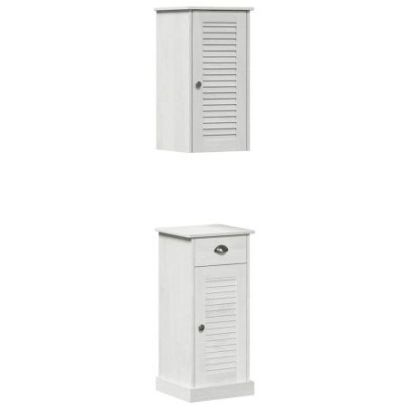 vidaXL Set di mobili per il bagno con cassetto 2 pcs Marrone e bianco