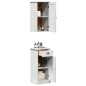 vidaXL Set di mobili per il bagno con cassetto 2 pcs Marrone e bianco