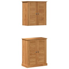 vidaXL Set di mobili per il bagno 2 pcs Marrone 67.5 x 34 x 80 cm