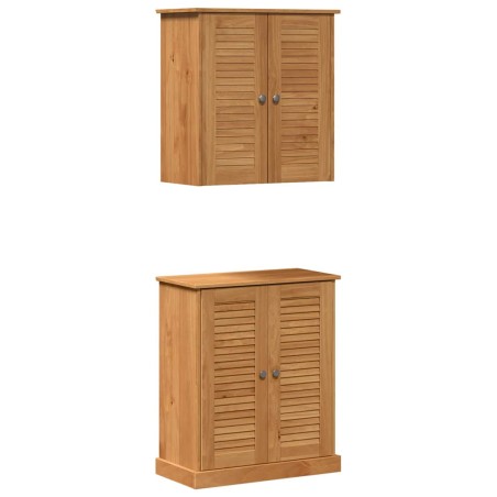 vidaXL Set di mobili per il bagno 2 pcs Marrone 67.5 x 34 x 80 cm