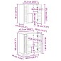 vidaXL Set di mobili per il bagno 2 pcs Marrone 67.5 x 34 x 80 cm vidaXL Set di mobili per il bagno 2 pcs Marrone 67.5 x 34 x 80 cm