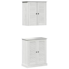 vidaXL Set di mobili per il bagno 2 pcs Marrone 67.5 x 34 x 80 cm