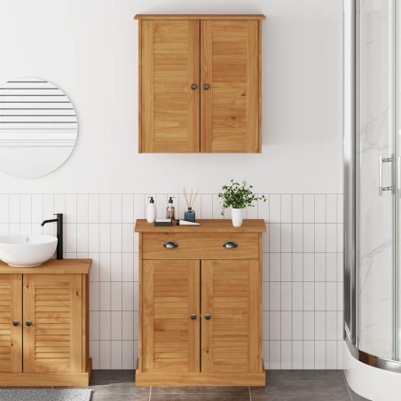 vidaXL Set di mobili per il bagno 2 pcs Marrone 67.5 x 34 x 80 cm