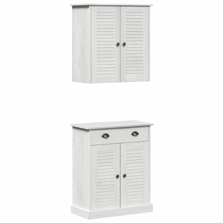 vidaXL Set di mobili per il bagno 2 pcs Marrone 67.5 x 34 x 80 cm