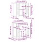 vidaXL Set di mobili per il bagno 2 pcs Marrone 67.5 x 34 x 80 cm