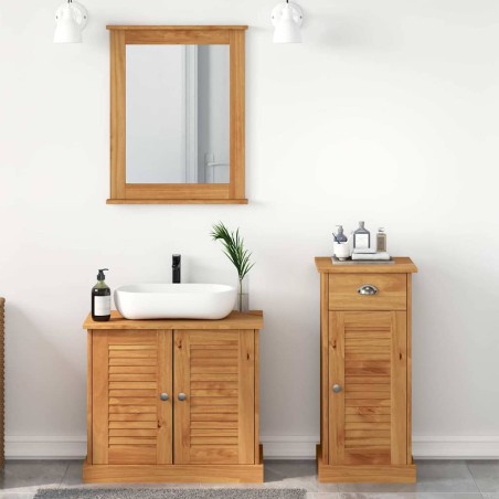 vidaXL Set di mobili per il bagno 3 pcs Marrone 37 x 34 x 80 cm