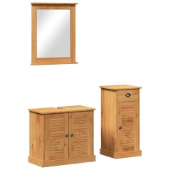 vidaXL Set di mobili per il bagno 3 pcs Marrone 37 x 34 x 80 cm
