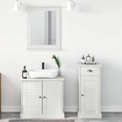 vidaXL Set di mobili per il bagno 3 pcs Marrone 37 x 34 x 80 cm