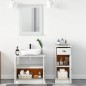 vidaXL Set di mobili per il bagno 3 pcs Marrone 37 x 34 x 80 cm