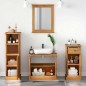 vidaXL Set di mobili per il bagno con cassetto 4 pcs marrone ambrato
