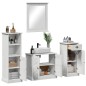 vidaXL Set di mobili per il bagno con cassetto 3 pcs bianco anticato