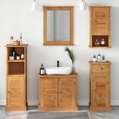 vidaXL Set di mobili per il bagno con cassetto 5 pcs marrone ambrato