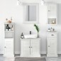 vidaXL Set di mobili per il bagno con cassetto 5 pcs bianco anticato