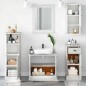 vidaXL Set di mobili per il bagno con cassetto 5 pcs bianco anticato