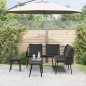 vidaXL Set da giardino a 4 pezzi con cuscini in polyrattan nero vidaXL Set da giardino a 4 pezzi con cuscini in polyrattan nero