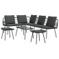 vidaXL Set da giardino a 4 pezzi con cuscini in polyrattan nero vidaXL Set da giardino a 4 pezzi con cuscini in polyrattan nero
