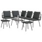 vidaXL Set da giardino a 4 pezzi con cuscini in polyrattan nero vidaXL Set da giardino a 4 pezzi con cuscini in polyrattan nero