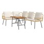 Set di divani da giardino a 2 pezzi con cuscini in rattan naturale Set di divani da giardino a 2 pezzi con cuscini in rattan naturale