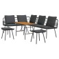 vidaXL Set di Divano da Giardino 4 Pezzi con Cuscini Nero Poly Rattan vidaXL Set di Divano da Giardino 4 Pezzi con Cuscini Nero Poly Rattan