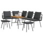 vidaXL Set di Divano da Giardino 4 Pezzi con Cuscini Nero Poly Rattan vidaXL Set di Divano da Giardino 4 Pezzi con Cuscini Nero Poly Rattan