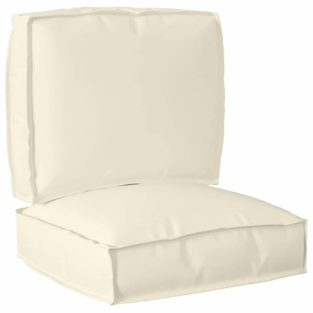 vidaXL Set di cuscini per pallet da 2 pezzi in tessuto Oxford crema