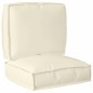 vidaXL Set di cuscini per pallet da 2 pezzi in tessuto Oxford crema