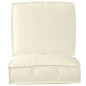 vidaXL Set di cuscini per pallet da 2 pezzi in tessuto Oxford crema