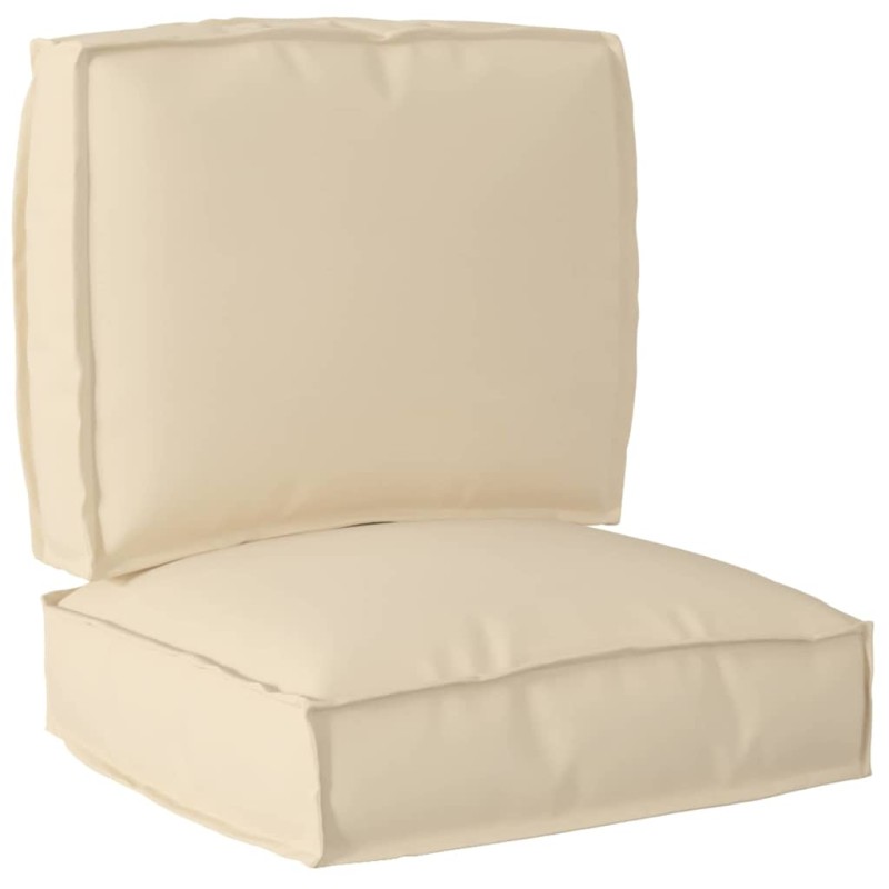 vidaXL Cuscini per pallet, 2 pezzi, in tessuto Oxford beige vidaXL Cuscini per pallet, 2 pezzi, in tessuto Oxford beige