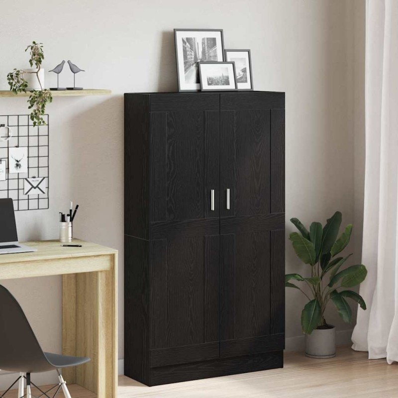 vidaXL Armadi per libri in rovere nero di - Set da 2, 165x30,5x150 cm, fatti in legno ingegnerizzato. vidaXL Armadi per libri in rovere nero di - Set da 2, 165x30,5x150 cm, fatti in legno ingegnerizzato.