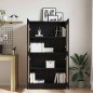 vidaXL Armadi per libri in rovere nero di - Set da 2, 165x30,5x150 cm, fatti in legno ingegnerizzato. vidaXL Armadi per libri in rovere nero di - Set da 2, 165x30,5x150 cm, fatti in legno ingegnerizzato.