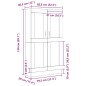 vidaXL Armadi per libri in rovere nero di - Set da 2, 165x30,5x150 cm, fatti in legno ingegnerizzato. vidaXL Armadi per libri in rovere nero di - Set da 2, 165x30,5x150 cm, fatti in legno ingegnerizzato.