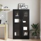 Libreria Nera in Finitura Rovere di vidaXL 82,5x30,5x150 cm in Legno Ingegnerizzato