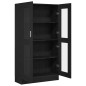 Libreria Nera in Finitura Rovere di vidaXL 82,5x30,5x150 cm in Legno Ingegnerizzato