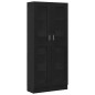 Armadi per libri vidaXL 2 pz Nero Rovere 82,5x30,5x185 cm in legno ingegnerizzato Armadi per libri vidaXL 2 pz Nero Rovere 82,5x30,5x185 cm in legno ingegnerizzato
