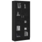 Armadi per libri vidaXL 2 pz Nero Rovere 82,5x30,5x185 cm in legno ingegnerizzato Armadi per libri vidaXL 2 pz Nero Rovere 82,5x30,5x185 cm in legno ingegnerizzato