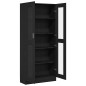 Armadi per libri vidaXL 2 pz Nero Rovere 82,5x30,5x185 cm in legno ingegnerizzato Armadi per libri vidaXL 2 pz Nero Rovere 82,5x30,5x185 cm in legno ingegnerizzato