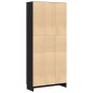 Armadi per libri vidaXL 2 pz Nero Rovere 82,5x30,5x185 cm in legno ingegnerizzato Armadi per libri vidaXL 2 pz Nero Rovere 82,5x30,5x185 cm in legno ingegnerizzato