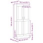 Armadi per libri vidaXL 2 pz Nero Rovere 82,5x30,5x185 cm in legno ingegnerizzato Armadi per libri vidaXL 2 pz Nero Rovere 82,5x30,5x185 cm in legno ingegnerizzato