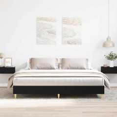 vidaXL Struttura per Letto Rovere Nero 180x200 cm Legno Ingegnerizzato