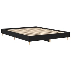vidaXL Struttura letto Rovere Nero 140x200 cm Legno ingegnerizzato