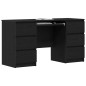 vidaXL Scrivanie 2 pezzi in rovere nero 140x50x76 cm in legno ingegnerizzato