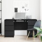 vidaXL Scrivanie 2 pezzi in rovere nero 140x50x76 cm in legno ingegnerizzato