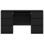 vidaXL Scrivanie 2 pezzi in rovere nero 140x50x76 cm in legno ingegnerizzato